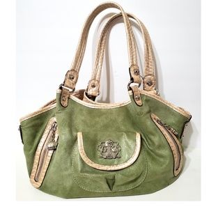 Kathy Van Zeeland Green Shoulder Bag